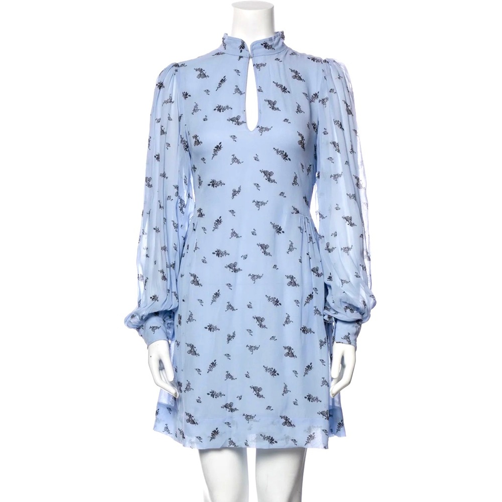 Ganni Floral Print Mini Dress